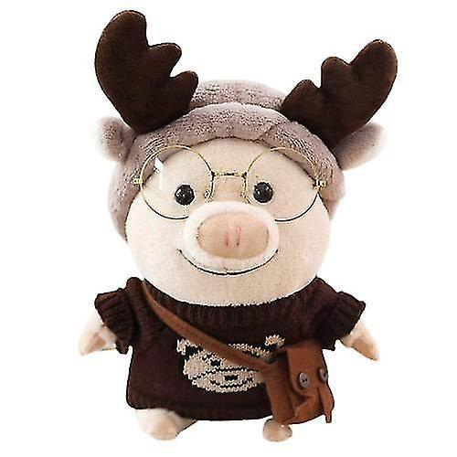 Cochon Portant Des Lunettes Peluche Douce 25 Cm