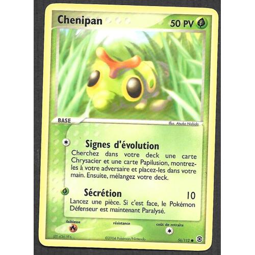 Carte Pokémon Chenipan 56/112 - Ex Rouge Feu Vert Feuille (Fr)