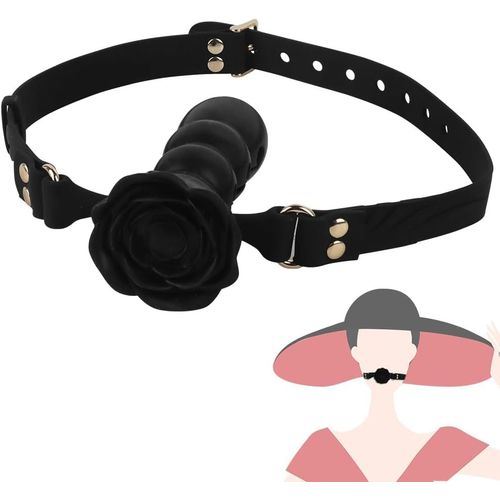 Kal-Baillon Boule, Gag Bdsm, Bouche Bâillon Réglable Avec Bâillon À Boule, Gode Ceinture, Sm Bondage, Jeu Sexuel Pour Couples Femmes Hommes Extrêmes, Noir