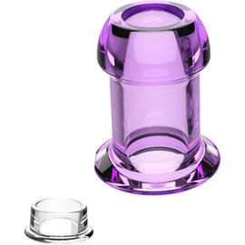 Kal-Hollow Anal Creuse Avec Plug, Spéculum D'expansion Anale Transparent, Dilatateur De Vagin Butt Plug Wide Base Enema Anal Tunnel Plug Sex Toy Pour Femmes Hommes (Purple M)