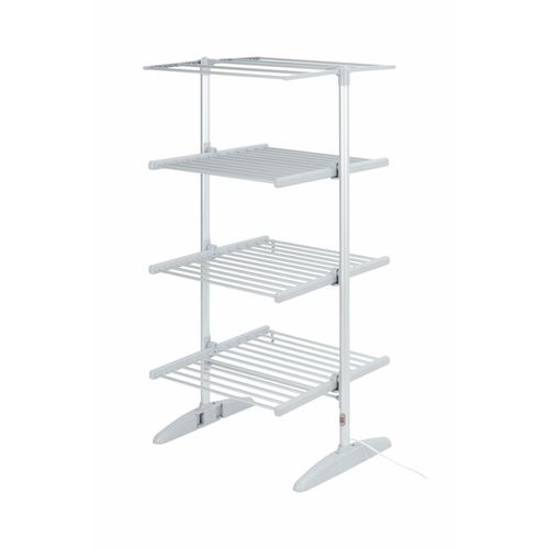 MAXI Étendoir chauffant électrique TOUR avec 36 barres chauffantes Sèche-linge Sèche-linge pliable 300 Watt Dim : 73(l) x 71(p) x 147(h) cm