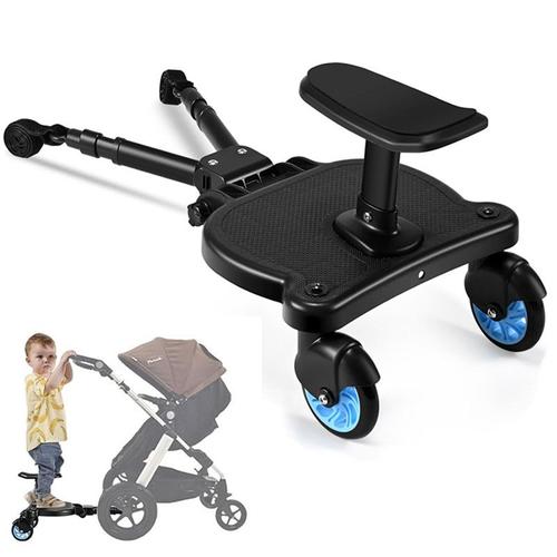 Planche Poussette Universelle Skate Poussette Universelle avec Siege Marche Pied Poussette pour bebe pour Enfants de 2 a 7 Ans 55lb