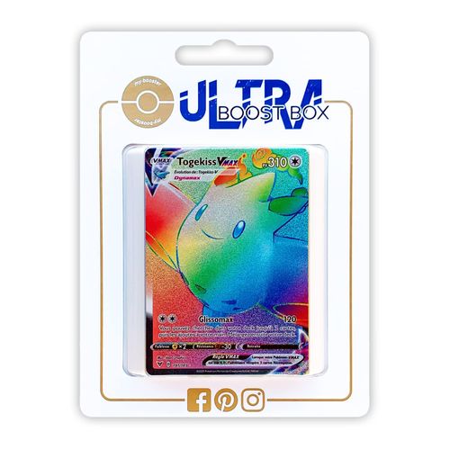 Togekiss Vmax 191 185 Arc En Ciel Secr Te - Ultraboost X Epée Et Bouclier 4 Voltage Éclatant - Coffret De 10 Cartes Pokémon Françaises