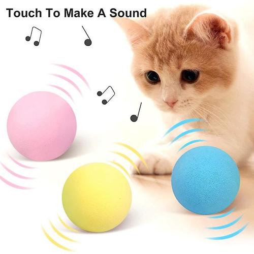 Boules D'herbe À Chat 3 Pièces, Jouet Interactif À Gâchette Intelligente Pour Chaton, Jouets Pour Chaton, Appels D'animaux Réels, Jouets Sonores De Chat, Cadeaux Pour Chien Et Chat