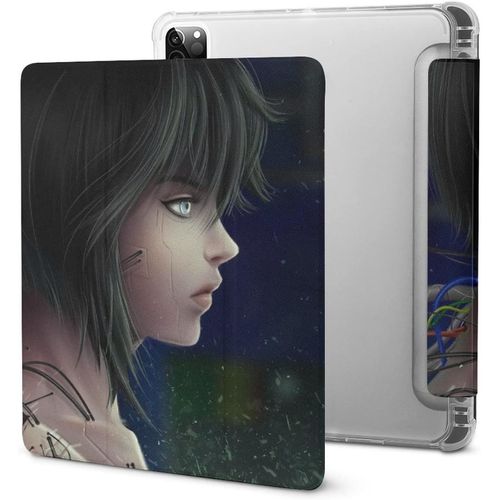 Ghost In The Shell Motoko Kusanagi Étui Pour Ipad Pro 2021 Avec Plumier, Résistant Aux Chocs, Veille/Réveil Automatique, Housse De Protection Transparente Pour Tablette 11 Pouces
