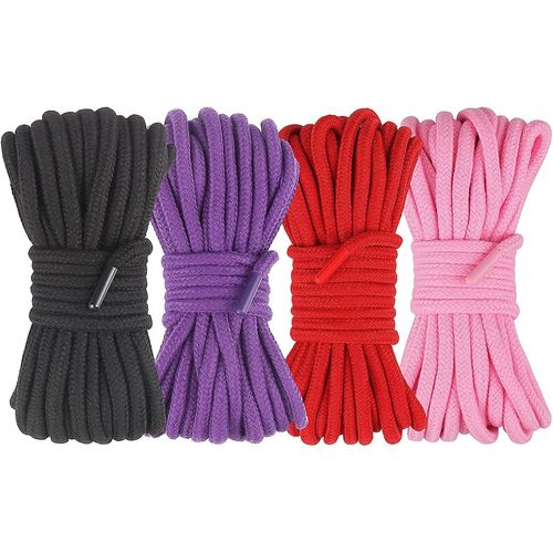 Kal-4x 10m Bdsm Corde De Bondage, Le Bondage Et Pour Les Jeux Sm Pour Couples, Kit De Retenue Sexuelle Fétiche Sm, Jouets Sexuels Pour Adultes¿Noir Rouge Pourpre Rose¿