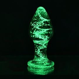 Kal-Glas Dildo,Gode Lumineux En Verre,Petit Plug Anal Buttplug Jouet Sexuel Anal Pour Femmes Hommes