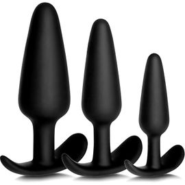 Kal-Plug Anal Silicone 3 Kit,Klein+Medium+Rough,Silicon Analdldos Suite,Butt Plug Kit Pour Fémmé Hómmé Cóuplé Debutànt
