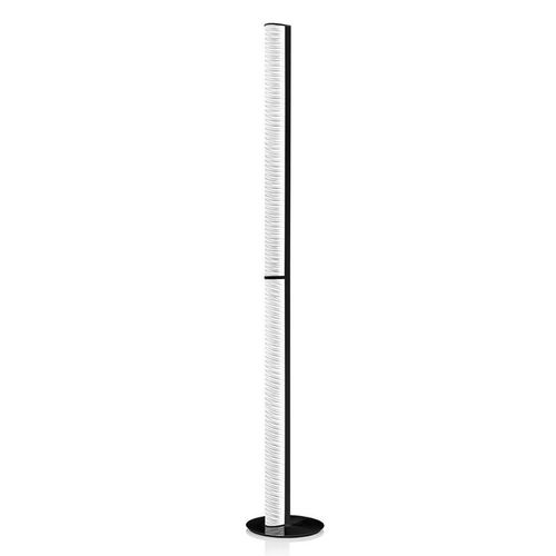 Slamp Lampadaire Modula Linear (Noir Et Plissé - Lentiflex®, Abs Et Acier)