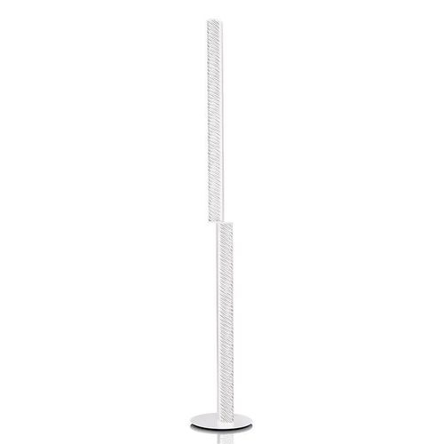Slamp Lampadaire Modula Twisted (Gris Clair Et Plissé - Lentiflex®, Abs Et Acier)