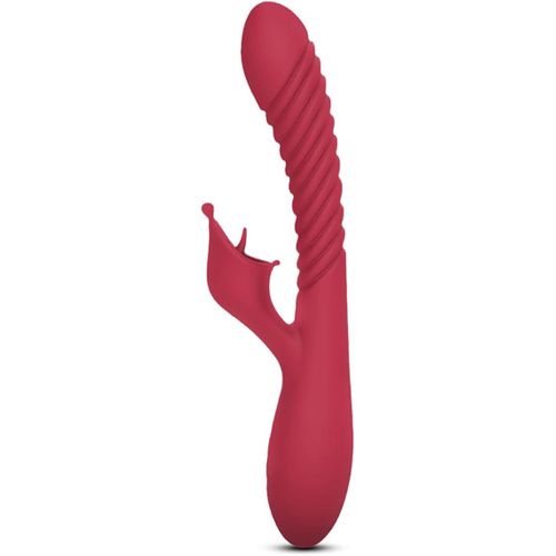 Kal-Vibromasseor Gode Sex Toy 2 En 1 Vibromasseur Point G Vibromasseur Jouets Sexuels Vibromasseurs Pour Femmes Clitoris Érotique Sex Toy Gode Réaliste Anal Avec 10 Modes De Vibration (Vin Rouge)