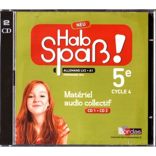 Allemand 5e Lv2 A1 Hab Spass! Neu - Matériel Audio Collectif (2 Cd Audio)