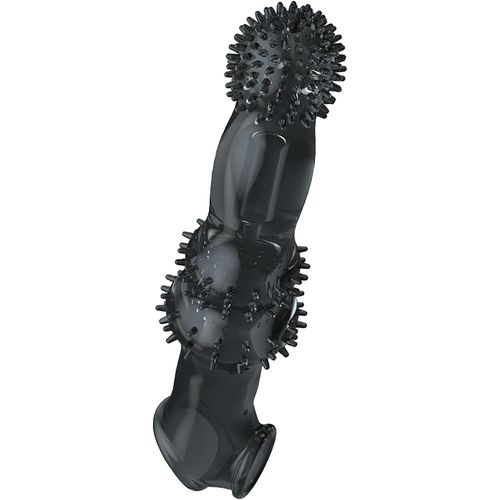 Kal-Gaines Pour Pénis Transparente Mini Oeuf Dansant,Manchette Pénis Vibrante/Normale Homme Agrandissement Pénis À Anneaux Testicules Jouets Sexuels Hommes Couples (Ordinary Black)
