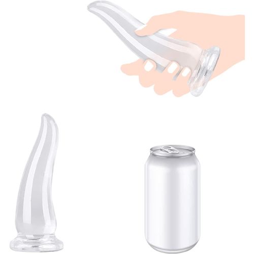 Kal-Plug Anal Sex Toys Anals,Plugs Anals Gode Ventouse 4 Tailles Dilatateur Anus Xxl,Godes Plug Femme Débutante,Plug Anale,Extenseur Prostate Homme,Godemichets Plug Anus Femme (Transparent, S)
