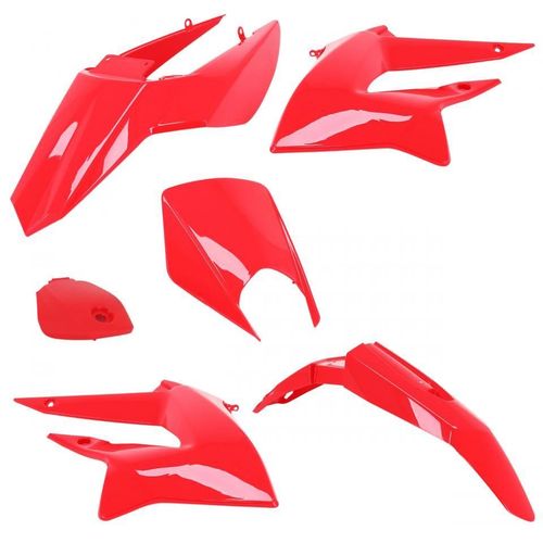 Kit Carénage Carrosserie Rouge Pour Moto Derbi 50 Senda Drd Après 2011rouge Neuf