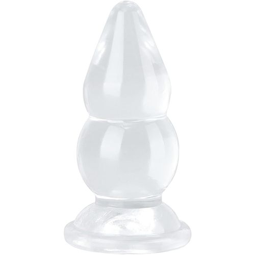 Kal-Plug Anal Grand Plug Anal Avec Forte Ventouse Anus Transparent Entraînement Masturbateur Anal Jouets Pour Hommes Femme Couples Sexe Extrême (M)