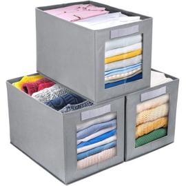 Boîtes de rangement tissu Cubiques pour Étagères, 4 couleurs