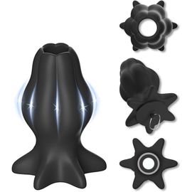 Kal-Bouchon De Cul Creux Avec Bouchon Assorti Dialator Anal En Silicone Noir Pour Femme Speculum Anus Tunnel Plug Pour Anal Peeping Sm Adult Sex Toys (M)