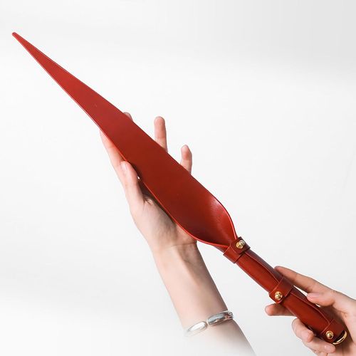 Kal-Paddle Bdsm En Cuir Synthétique Rouge Fouet Sexuel Adulte 52cm Accessoire Bondage Jouet Sexuel Pour Jeux De Rôle Et Discipline