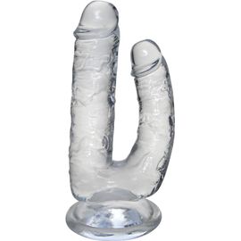 Kal-Double Tête Réaliste Gode Anus Vaginal Double Stimulation Pénis Transparent Avec Ventouse Forte Gland Et Veines Texture Pour Femme Homme G-Point Point P Masturbation Jouet Adulte