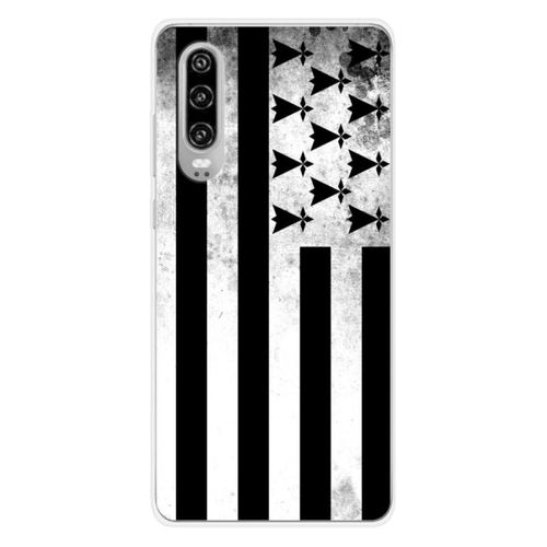 Coque En Silicone - Compatible Huawei P30 - Design Drapeau Bretagne