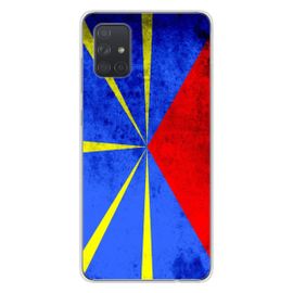 Coque En Silicone - Compatible Samsung Galaxy A71 - Design Drapeau La Reunion