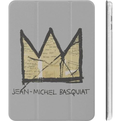 Jean-Michel Basquiat Étui Pour Ipad 2020 (10.2in) Avec Porte-Stylo, Résistant Aux Chocs, Mise En Veille/Réveil Automatique, Coque De Protection Transparente À Trois Volets