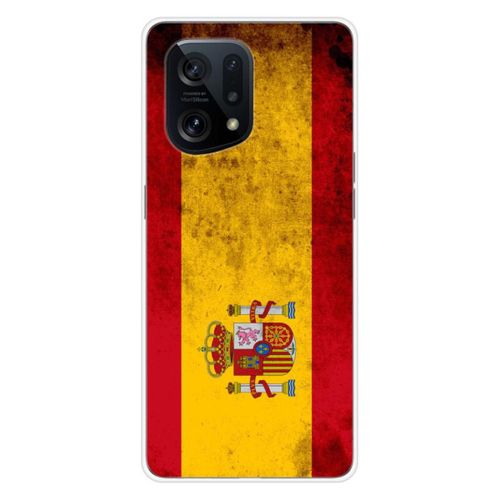 Coque En Silicone - Compatible Oppo Find X5 - Design Drapeau Espagne