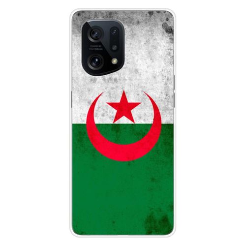 Coque En Silicone - Compatible Oppo Find X5 - Design Drapeau Algerie