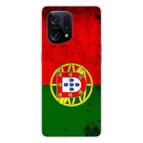 Coque En Silicone - Compatible Oppo Find X5 - Design Drapeau Portugal