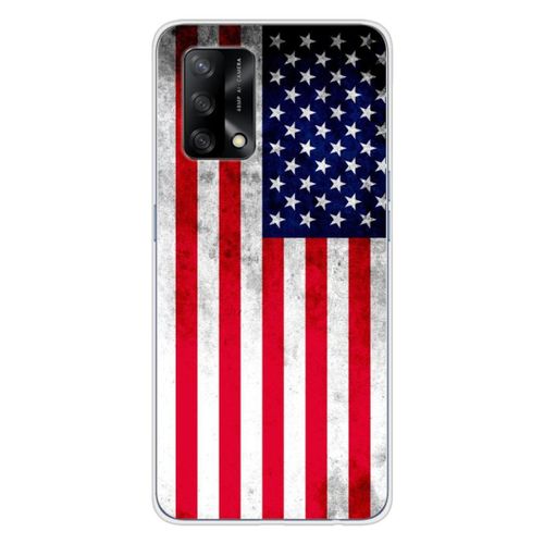 Coque En Silicone - Compatible Oppo A74 4g - Design Drapeau Usa