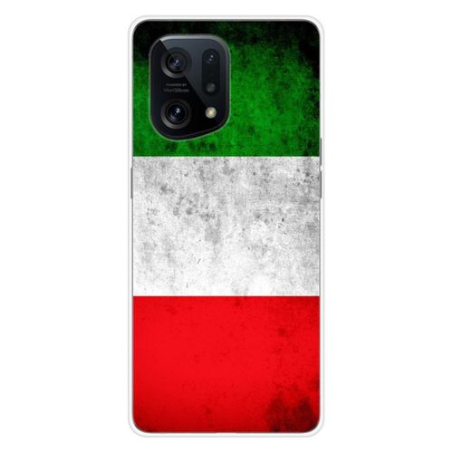 Coque En Silicone - Compatible Oppo Find X5 - Design Drapeau Italie