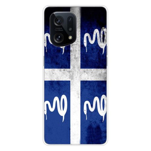 Coque En Silicone - Compatible Oppo Find X5 - Design Drapeau Martinique