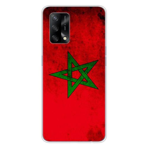 Coque En Silicone - Compatible Oppo A74 4g - Design Drapeau Maroc