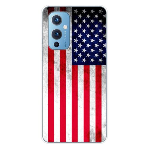 Coque En Silicone - Compatible Oneplus 9 - Design Drapeau Usa
