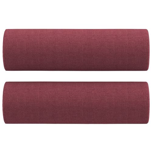 Coussins Décoratifs 2 Pcs Rouge Bordeaux Ø15x50 Cm Tissu