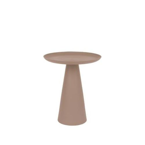 Table D'appoint Ronde 34,5x41,5 Cm En Aluminium Vieux Rose - Array