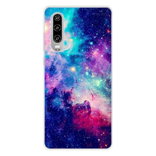 Coque En Silicone - Compatible Huawei P30 - Design Galaxie Bleue