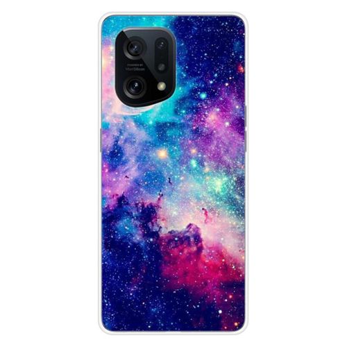 Coque En Silicone - Compatible Oppo Find X5 - Design Galaxie Bleue