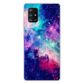 Coque En Silicone - Compatible Samsung Galaxy A71 5g - Design Galaxie Bleue