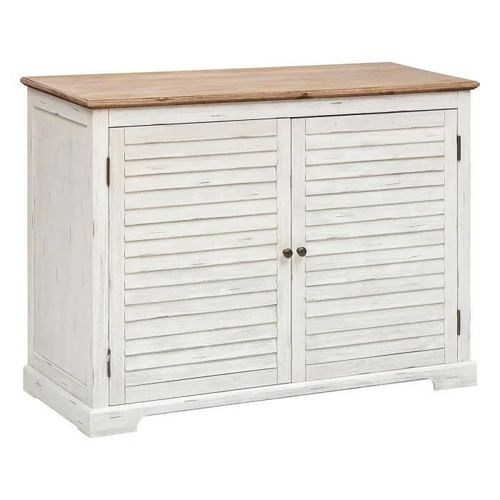 Buffet 2 Portes En Bois Olbia 110cm Blanc