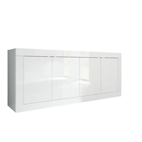 Buffet 4 Portes L.207 Bright Blanc Laqué