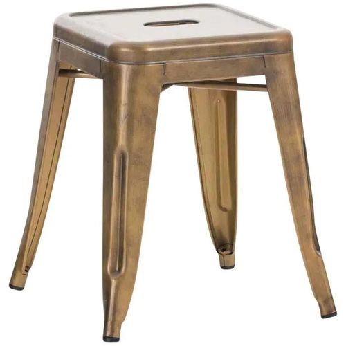 Tabouret Bas Au Style Industriel Armin Métal Or