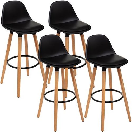 4 Tabourets De Bar 'maxon' Noir