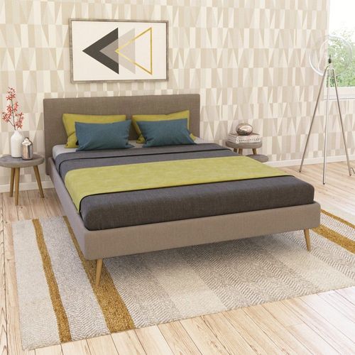Lit 160x200 Sommier Inclus Gwendal Beige