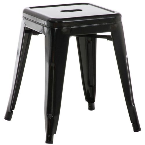 Tabouret Bas Au Style Industriel Armin Métal Noir