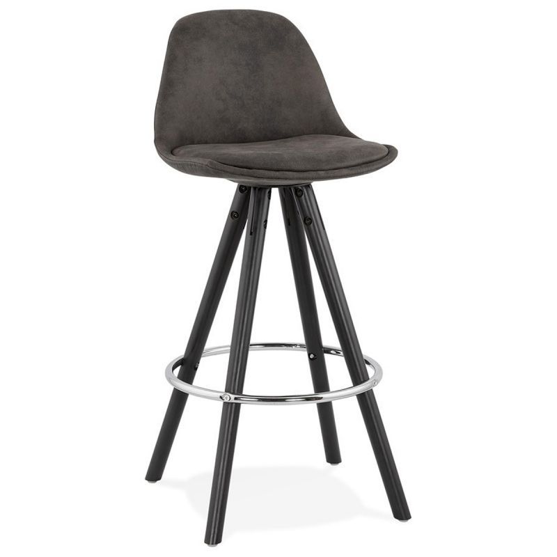 Paris Prix - Tabouret De Bar Scandinave "Miro" 87cm Gris & Noir