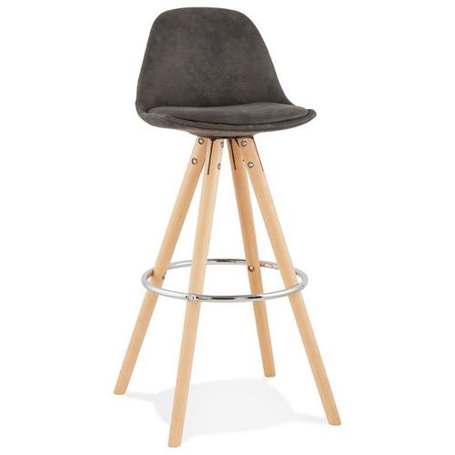 Paris Prix - Tabouret De Bar "Caneo" 97cm Gris & Naturel