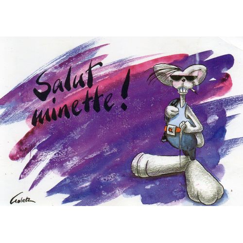 Carte Postale Xx Eme Siecle Theme Bd / - Diddle - Salut Minette - Illustree Par Thomas Goletz - Dessinateur Allemand Connu Comme L'inventeur De La Souris Star Diddl Des Annees 1980 - Non Ecrite