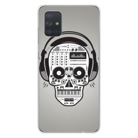 Coque En Silicone - Compatible Samsung Galaxy A71 - Design Skull Music